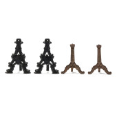 TWO PAIRS OF ANTIQUE CAST IRON