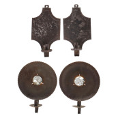 TWO PAIRS OF ANTIQUE TINWARE W