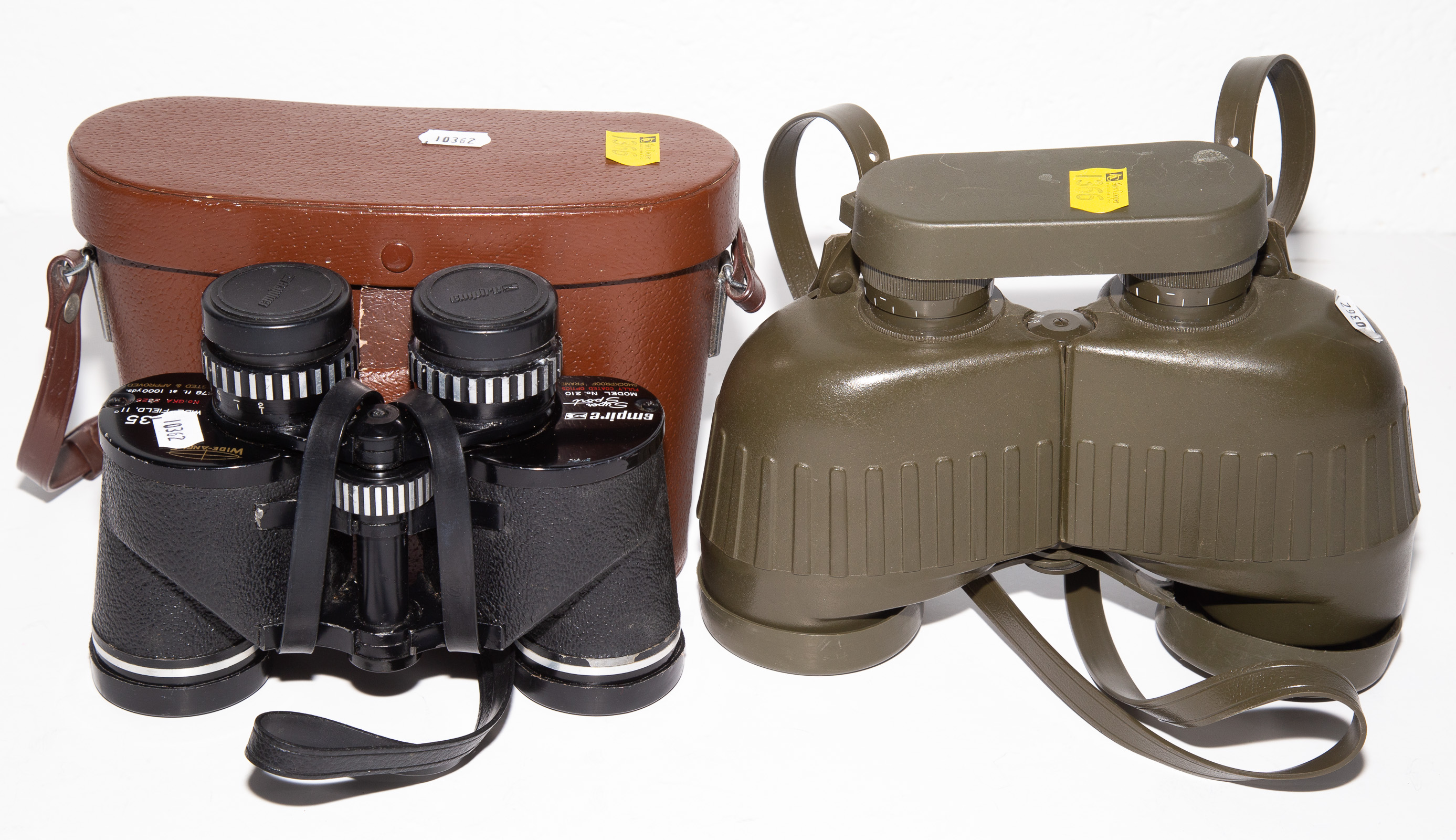 TWO PAIRS OF BINOCULARS One made by