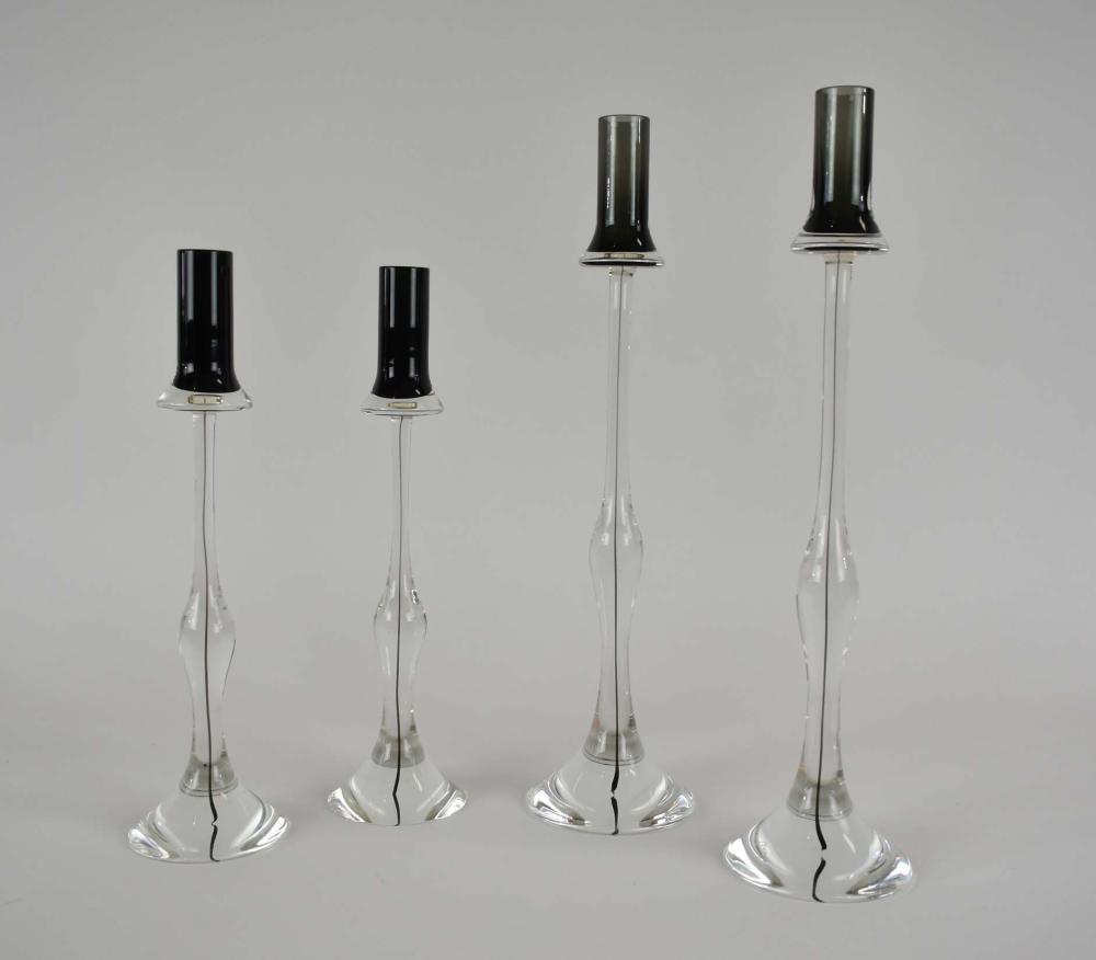 TWO PAIRS OF CENEDESE ART GLASS