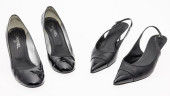 TWO PAIRS OF CHANEL HEELS, SIZ