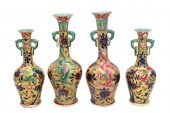 TWO PAIRS OF CHINESE CLOBBERED