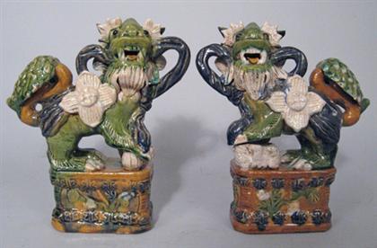 Two pairs of Chinese sancai