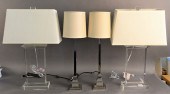 TWO PAIRS OF CONTEMPORARY TABL