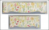 TWO PAIRS OF CREWEL VALANCES.