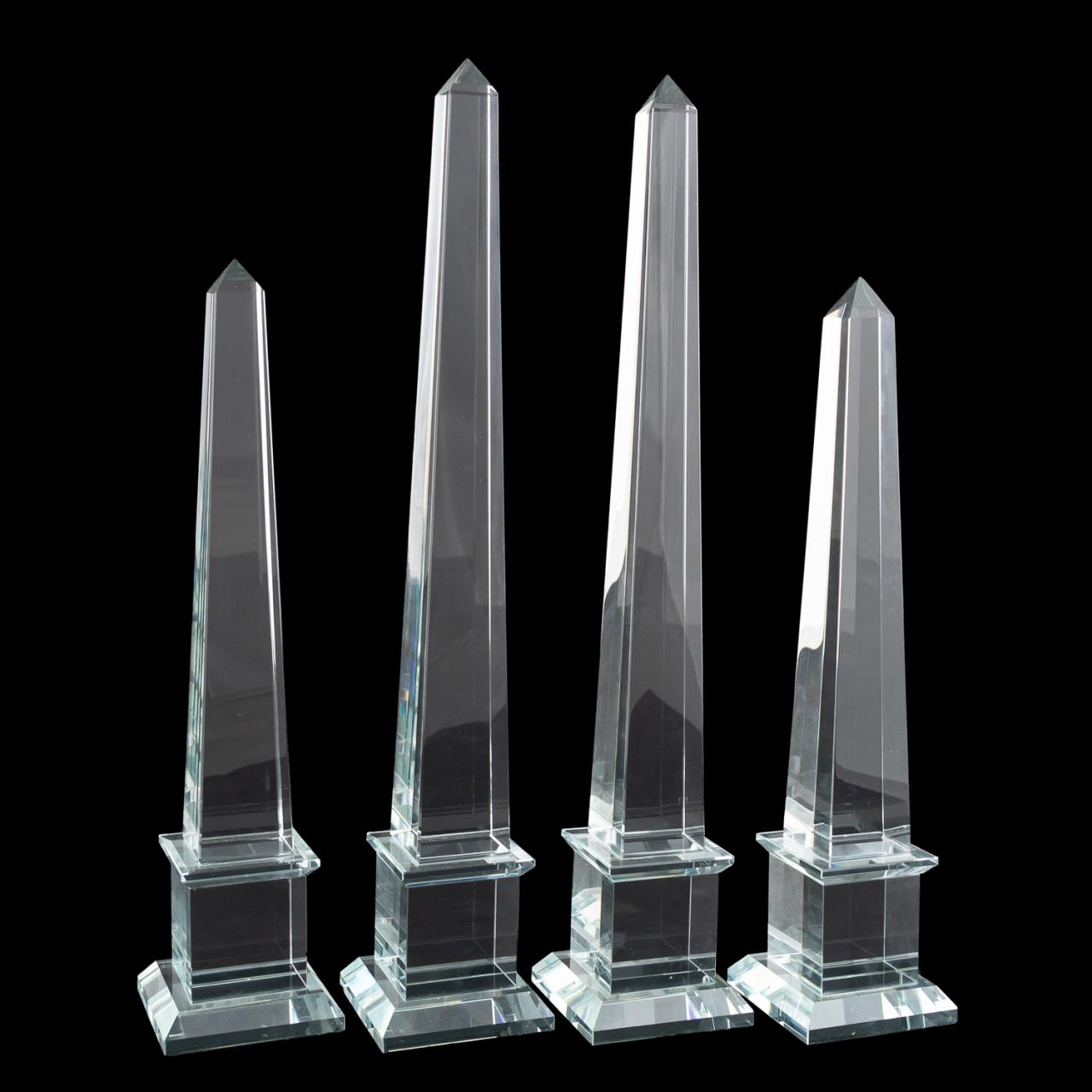 TWO PAIRS OF CRYSTAL NEOCLASSICAL