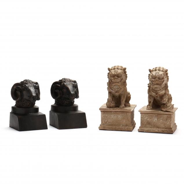 TWO PAIRS OF DECORATIVE FIGURAL