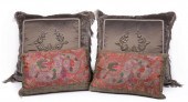 TWO PAIRS OF DECORATIVE PILLOW