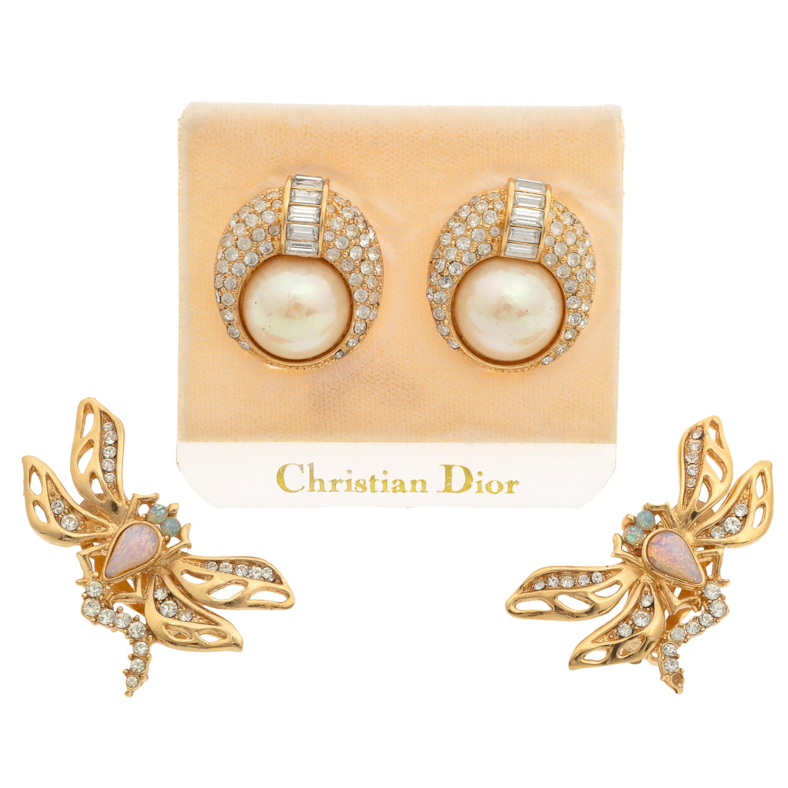 TWO PAIRS OF DESIGNER EAR CLIPS,