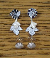 TWO PAIRS OF DIAMOND AND GOLD
