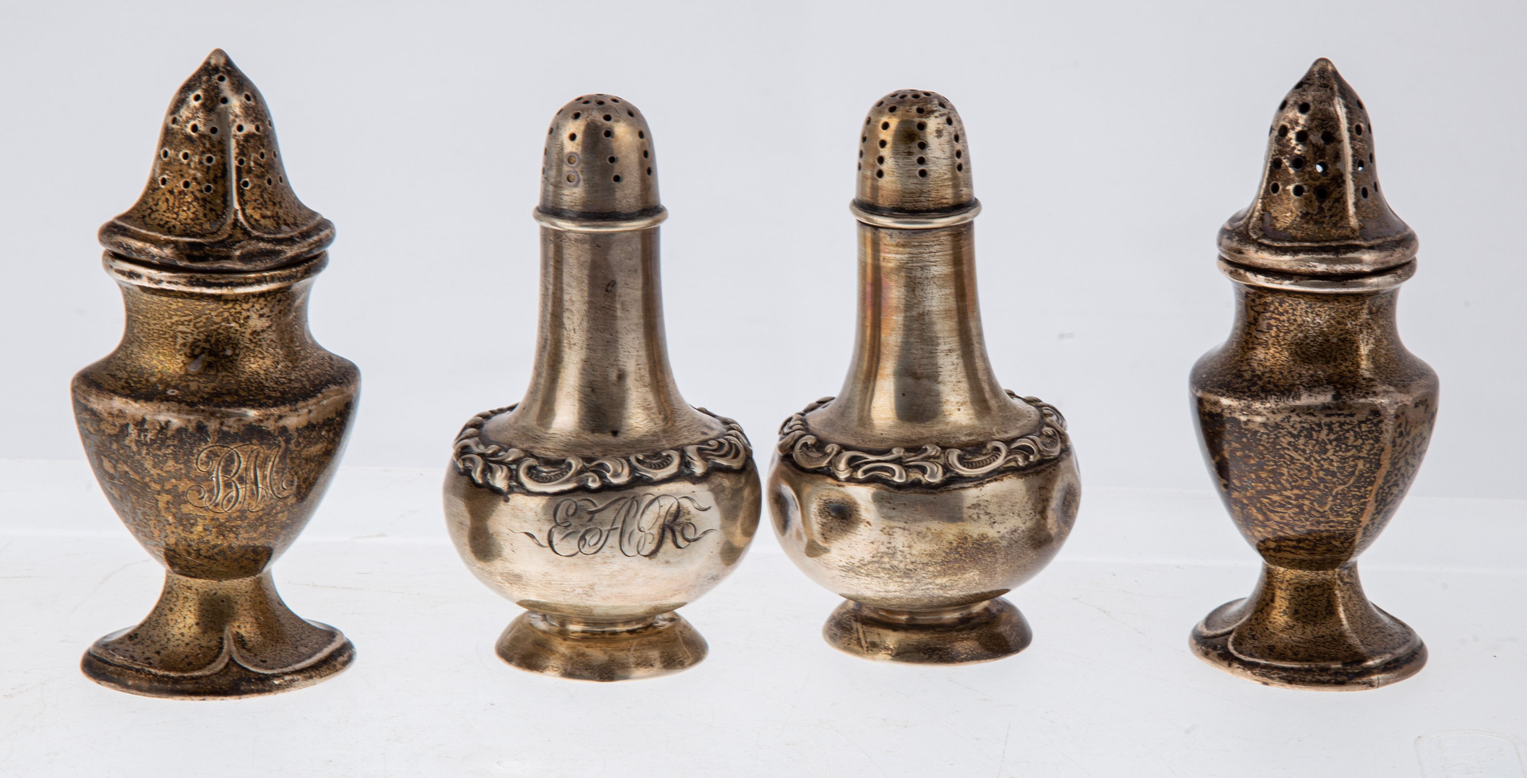 TWO PAIRS OF DURGIN STERLING SALT &