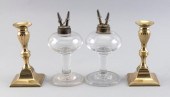 TWO PAIRS OF EARLY LIGHTING DE