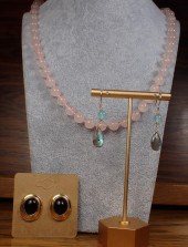 TWO PAIRS OF EARRINGS AND BEAD