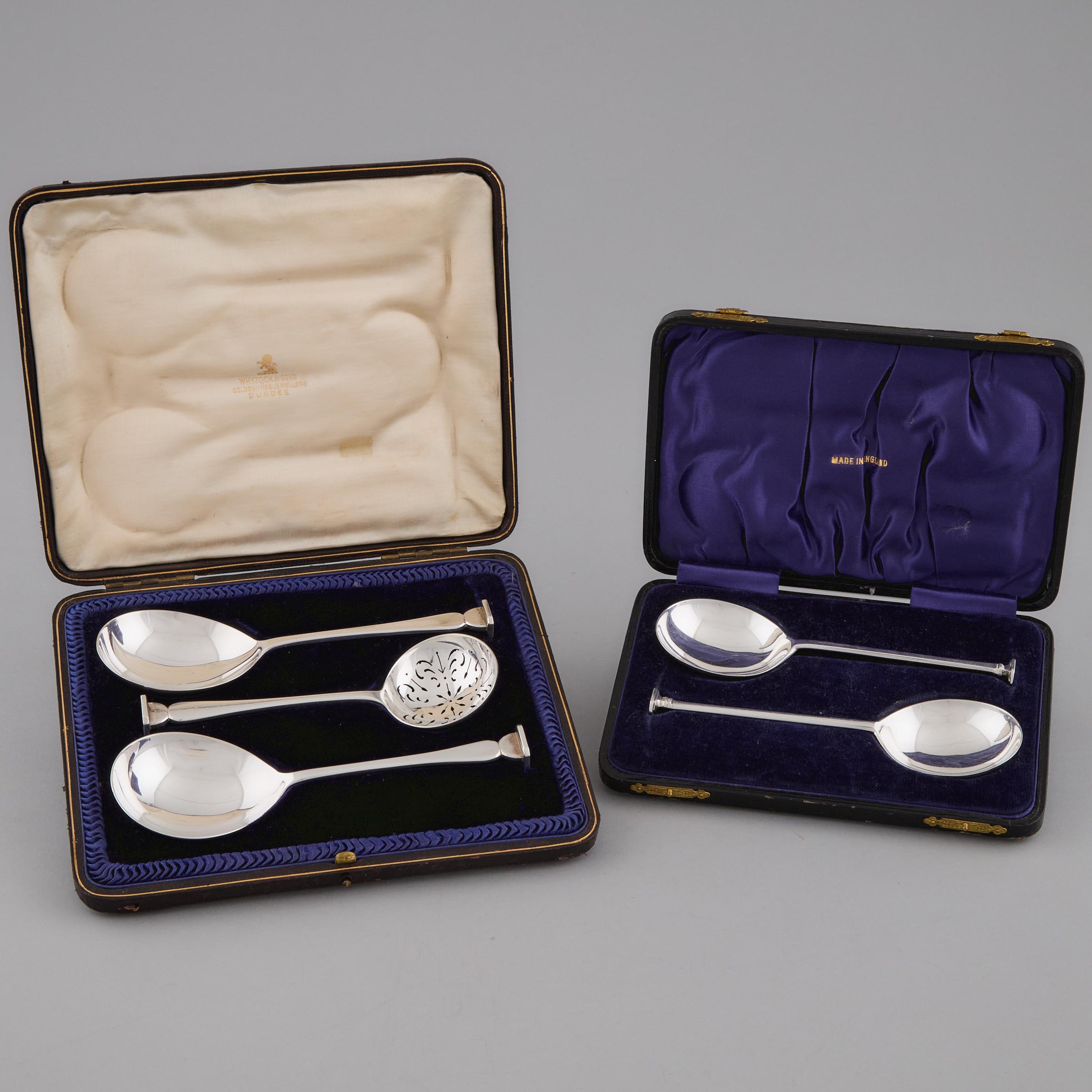Two Pairs of English Silver