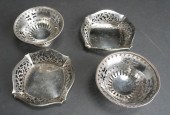 TWO PAIRS OF ENGLISH SILVER PI