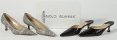 Two Pairs of Exotic Skin Shoes
