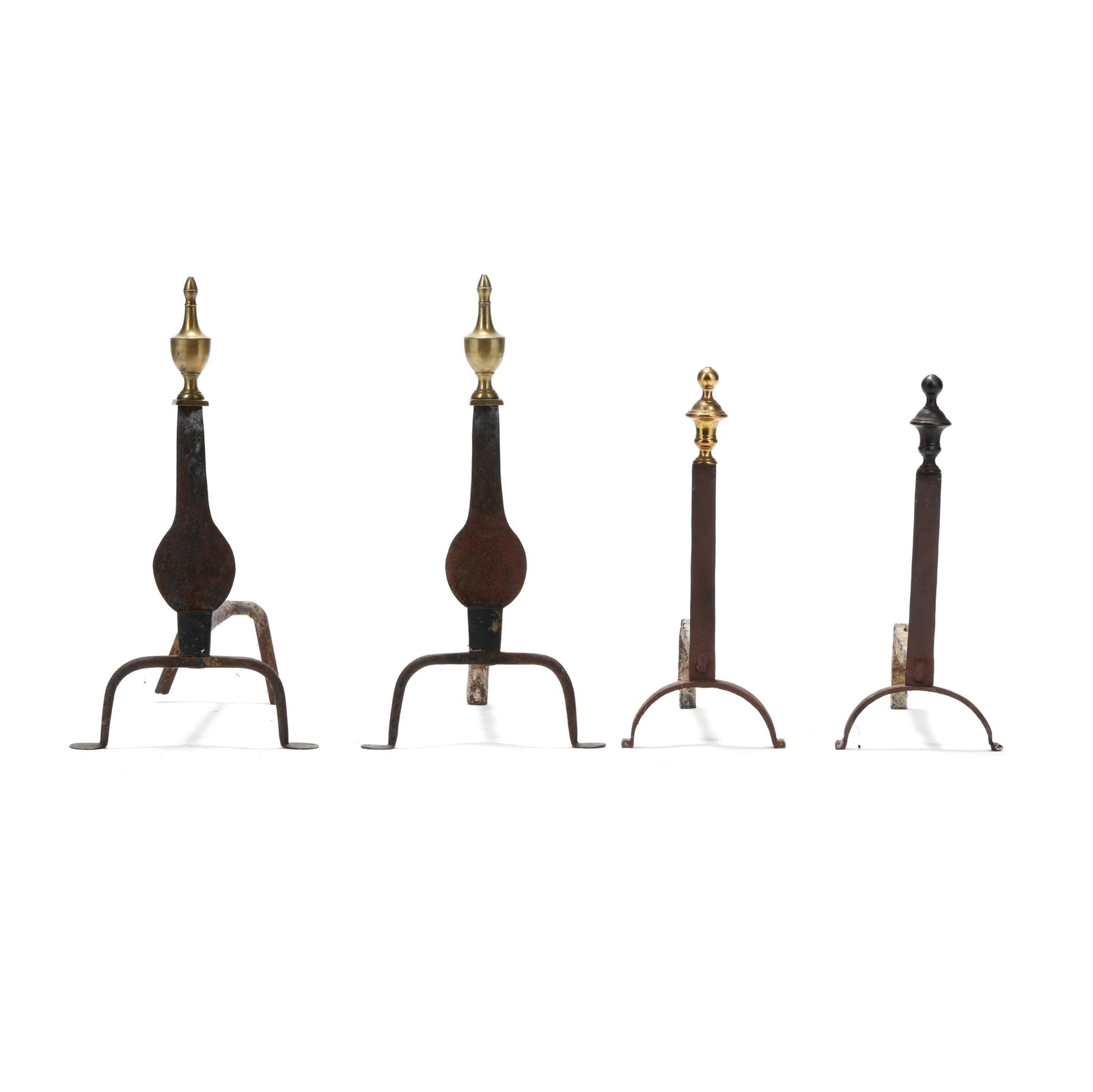 TWO PAIRS OF FEDERAL BRASS AND
