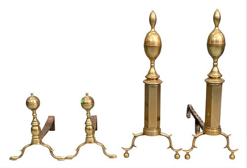 TWO PAIRS OF FEDERAL BRASS