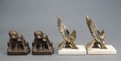 TWO PAIRS OF FIGURAL BOOKENDST