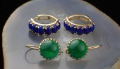 TWO PAIRS OF FOURTEEN KARAT GO