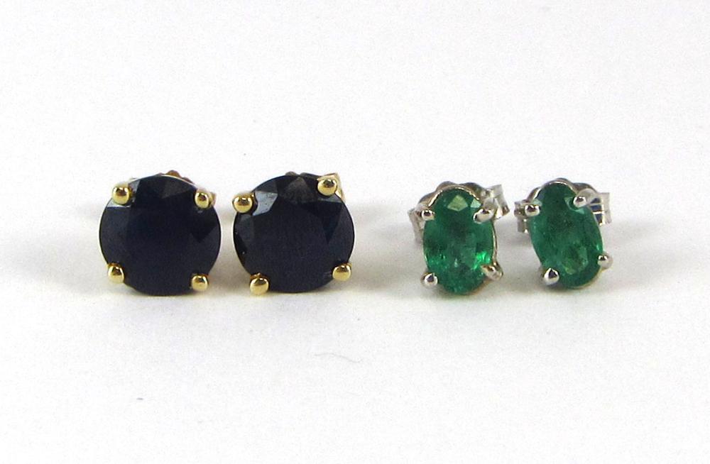 TWO PAIRS OF FOURTEEN KARAT GOLD