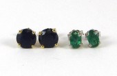 TWO PAIRS OF FOURTEEN KARAT GO