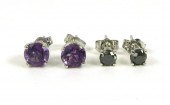 TWO PAIRS OF FOURTEEN KARAT GO