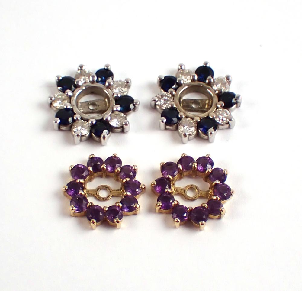 TWO PAIRS OF FOURTEEN KARAT GOLD