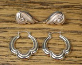 TWO PAIRS OF FOURTEEN KARAT GO