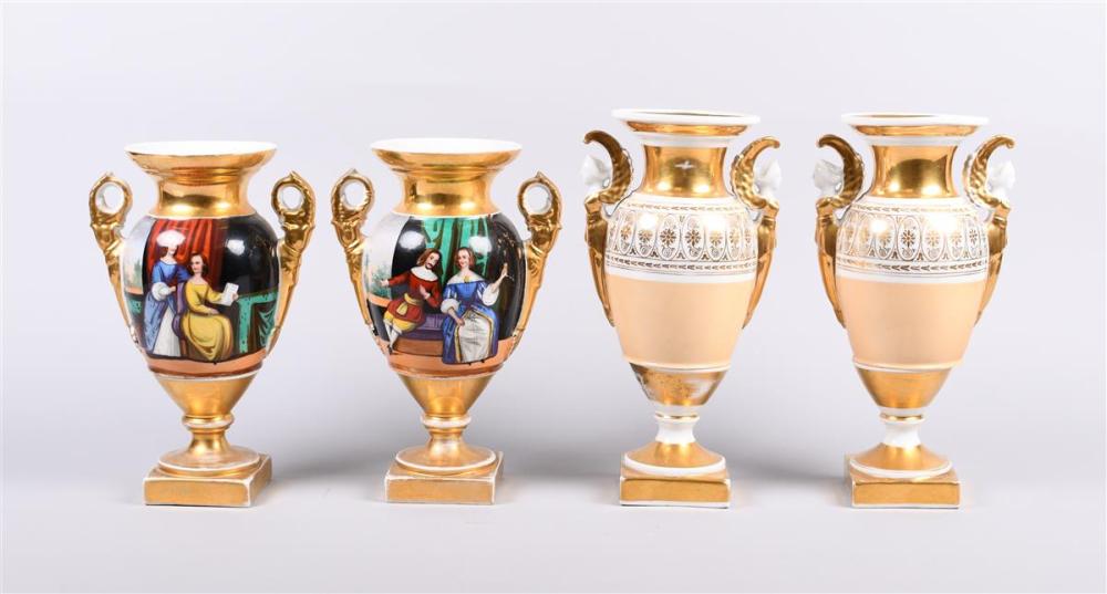TWO PAIRS OF FRENCH EMPIRE-STYLE