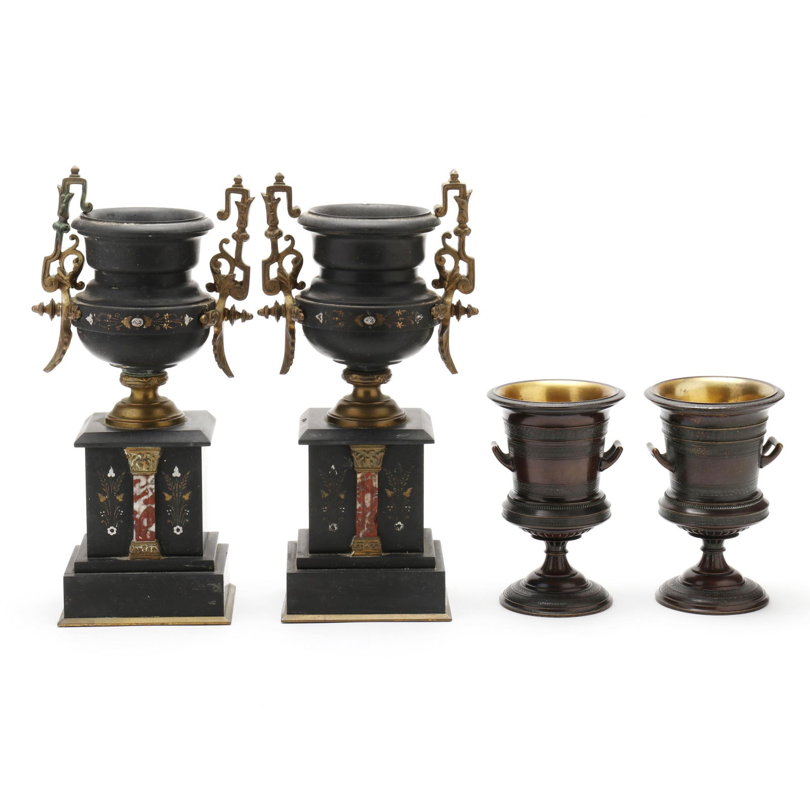 TWO PAIRS OF FRENCH NEOCLASSICAL