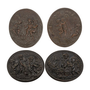 Two Pairs of French Relief Cast