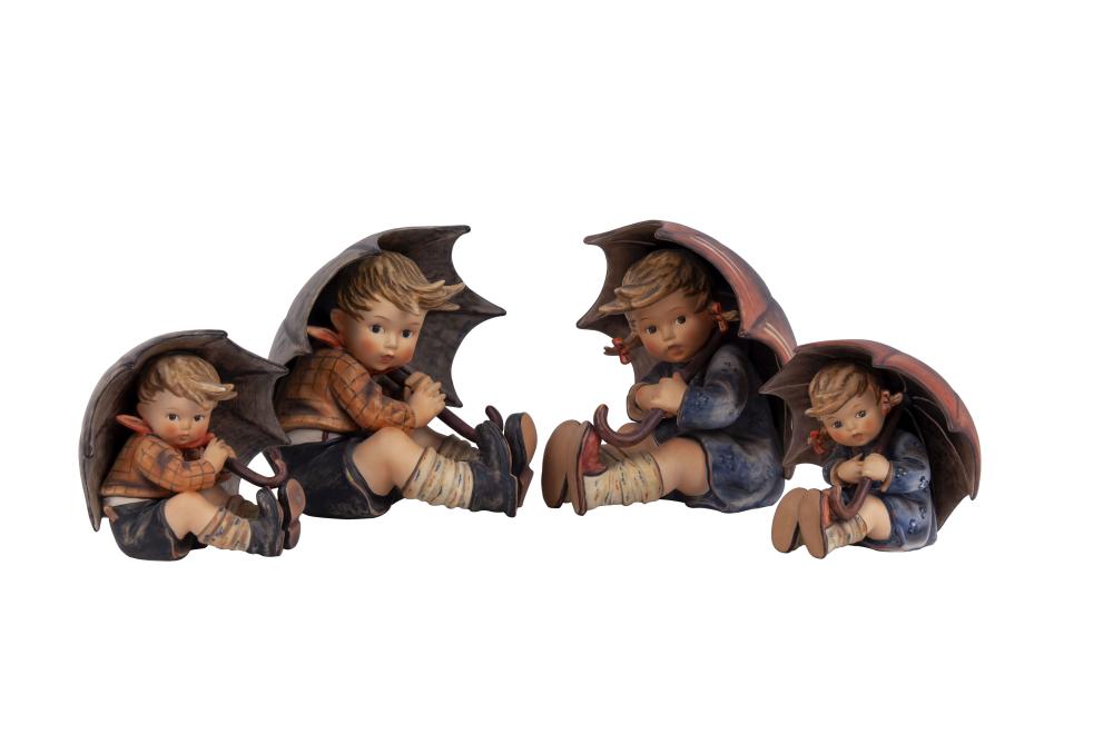 TWO PAIRS OF GOEBEL FIGURES: