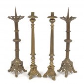 TWO PAIRS OF GOTHIC REVIVAL OF
