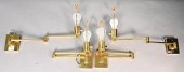 TWO PAIRS OF HANSEN BRASS WALL