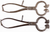 TWO PAIRS OF IRON SUGAR NIPPER