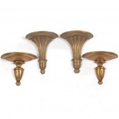 TWO PAIRS OF ITALIAN GILT WOOD