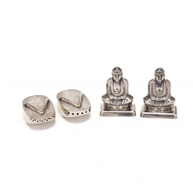 TWO PAIRS OF JAPANESE FINE STERLING