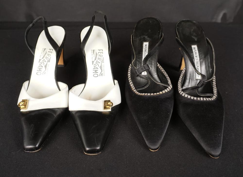 TWO PAIRS OF MANOLO BLAHNIK AND
