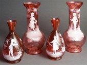 TWO PAIRS OF MARY GREGORY-TYPE