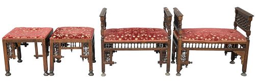 TWO PAIRS OF MOORISH STYLE