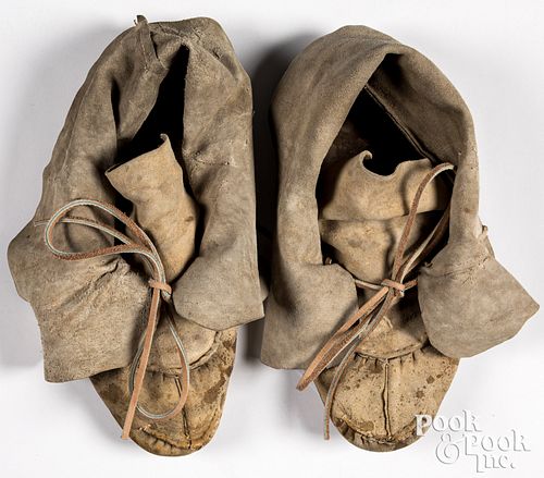 TWO PAIRS OF NATIVE AMERICAN HIDE