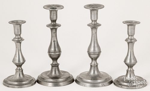 TWO PAIRS OF OHIO PEWTER