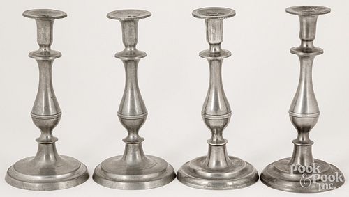 TWO PAIRS OF OHIO PEWTER