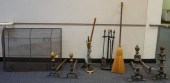 TWO PAIRS OF PATINATED METAL A