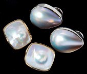 Two Pairs of Pearl Earringsthe