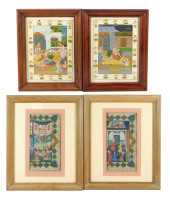 TWO PAIRS OF PERSIAN ILLUMINAT