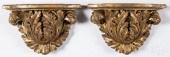 TWO PAIRS OF PLASTER WALL SHEL