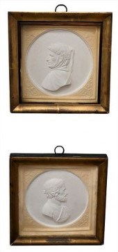 TWO PAIRS OF PORTRAITS, TO INC