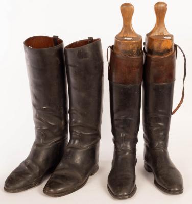 Two pairs of riding boots, the
